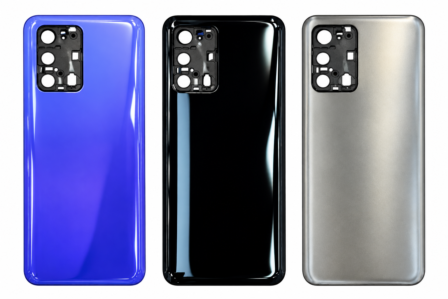 Compatible Replacement for OPPO F19 Back Panel – Blue, Black & Grey
